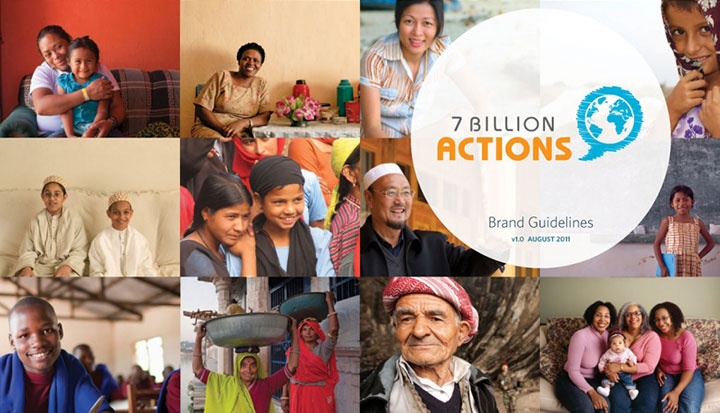 7 Billion Actions brand guidelines