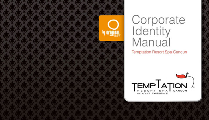 Temptation Resort Spa Cancun corporate identity manual