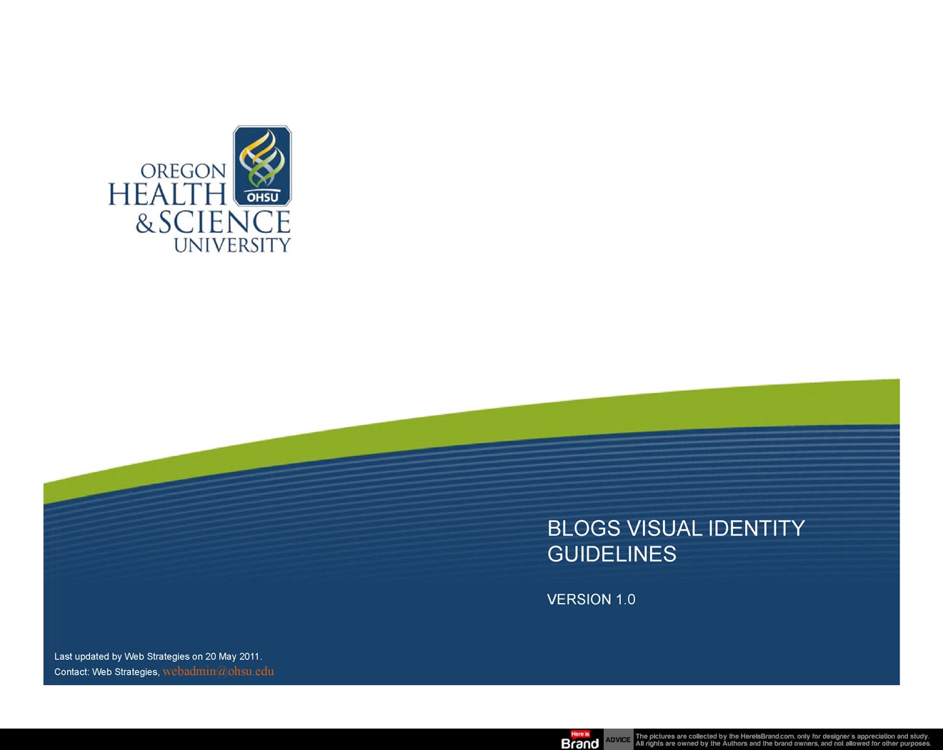 Oregon Health and Science University blogs visual identity guidelines