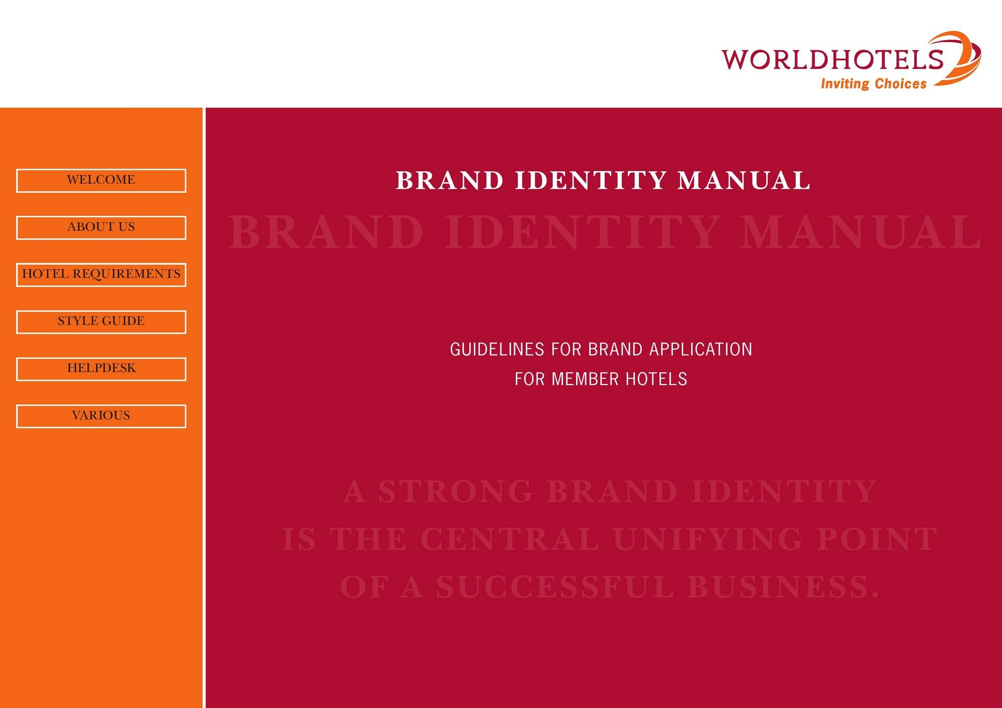 World Hotels Inviting Choices Brand Identity Manual