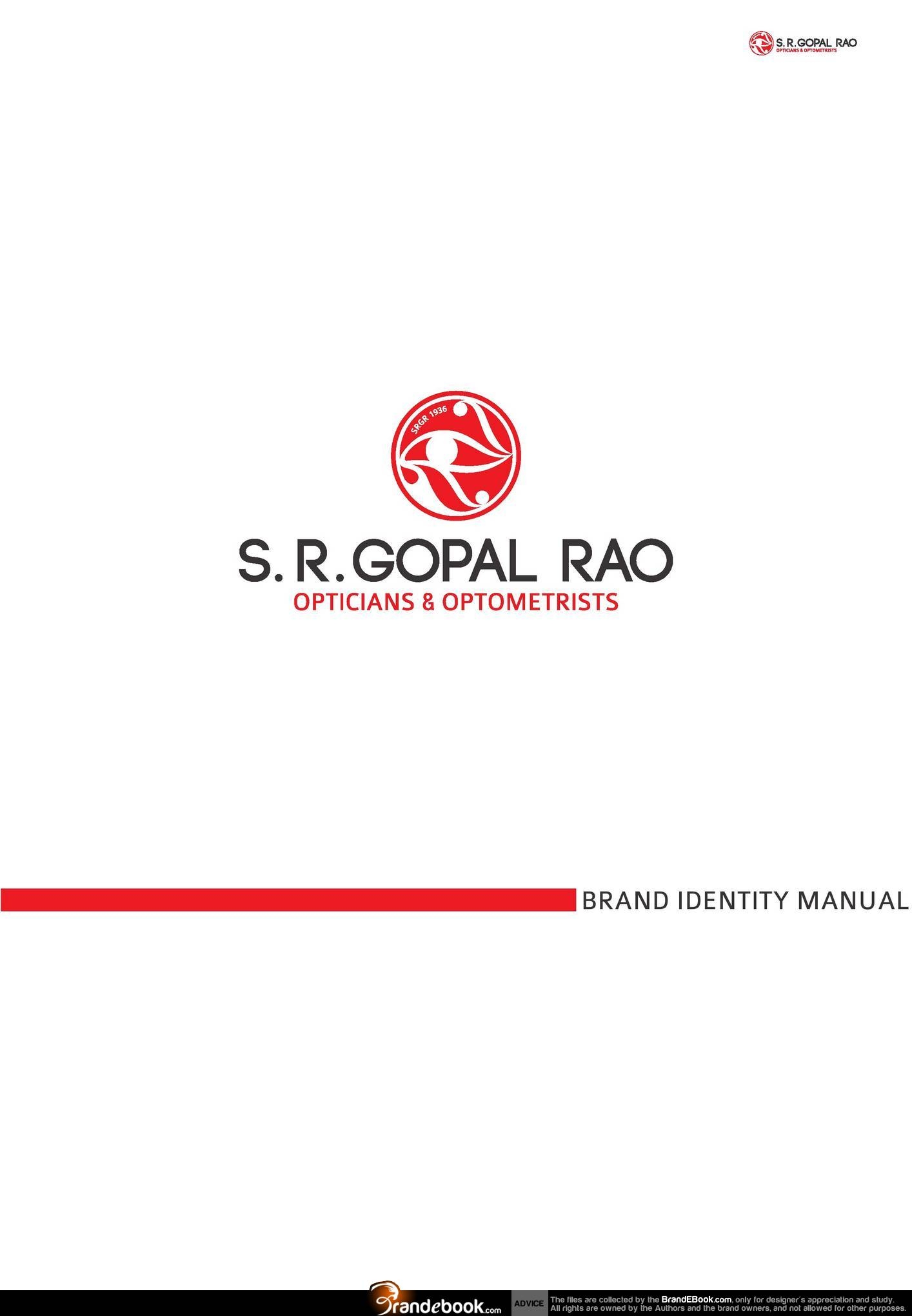 SR Gopal Rao Brand Identity Manual
