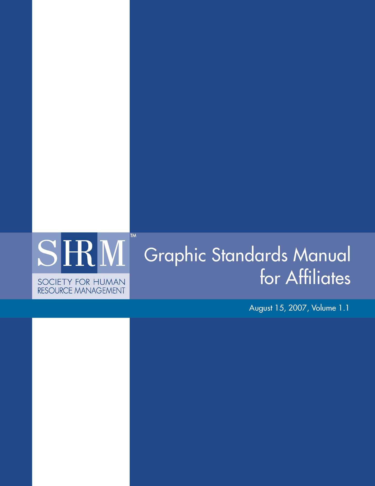 SHRM Society for Human Resource Management Graphic Standards Manual for Affiliates