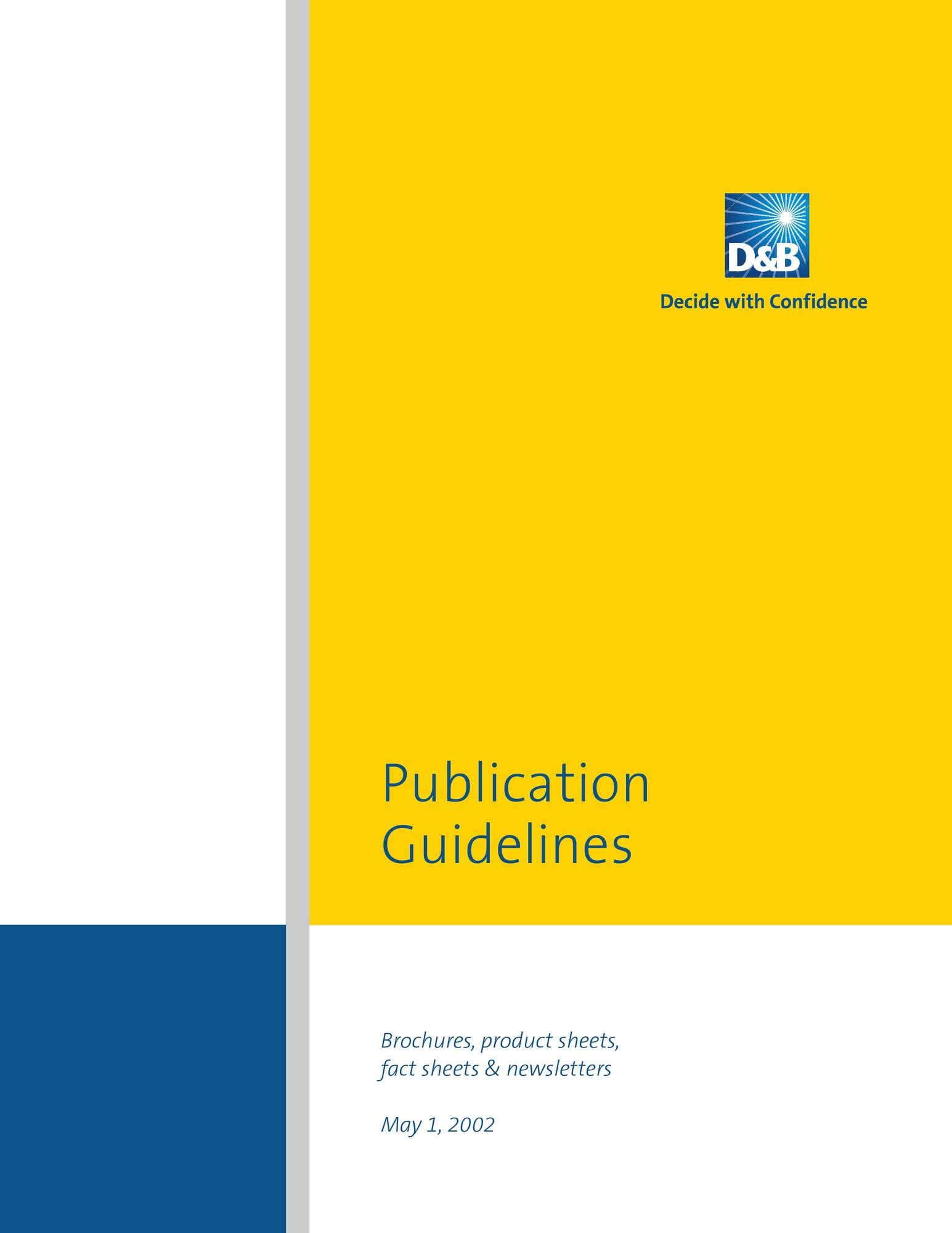 Decide with Confidence  Publication Guidelines